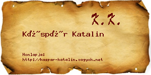 Káspár Katalin névjegykártya
